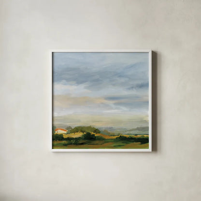 Home Away from Home by Pamela Munger. Shown in a crisp white glass frame for a clean and minimalist style. Available as an archival giclee rolled canvas, fine art paper, or poster print. SKU 82843a.