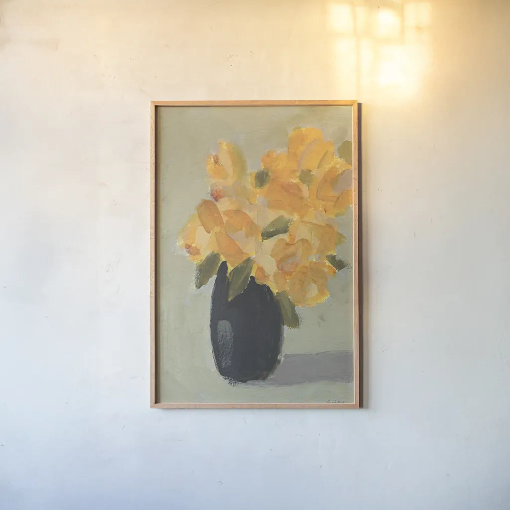 Hope Bouquet by Pamela Munger. shown as a paper print in a natural frame. Available as a archival giclee rolled canvas, fine art paper, or poster print. SKU 94190h.