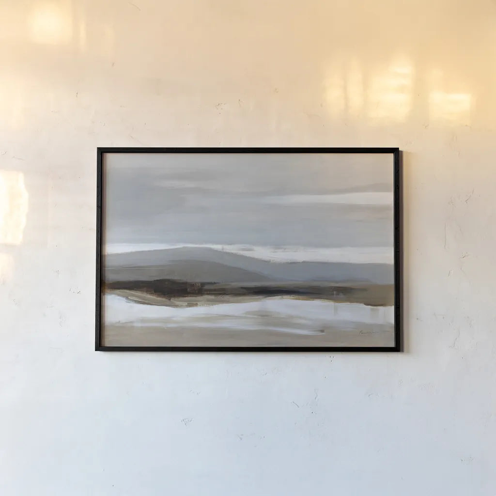 January Landscape by Pamela Munger. shown as a paper print in a black flame. Available as a archival giclee rolled canvas, fine art paper, or poster print. SKU 69669i.