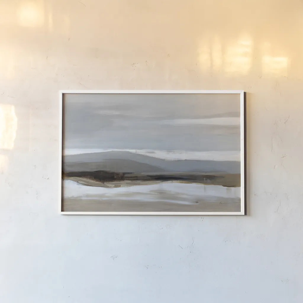 January Landscape by Pamela Munger. shown as a paper print in a white frame. Available as a archival giclee rolled canvas, fine art paper, or poster print. SKU 69669i.