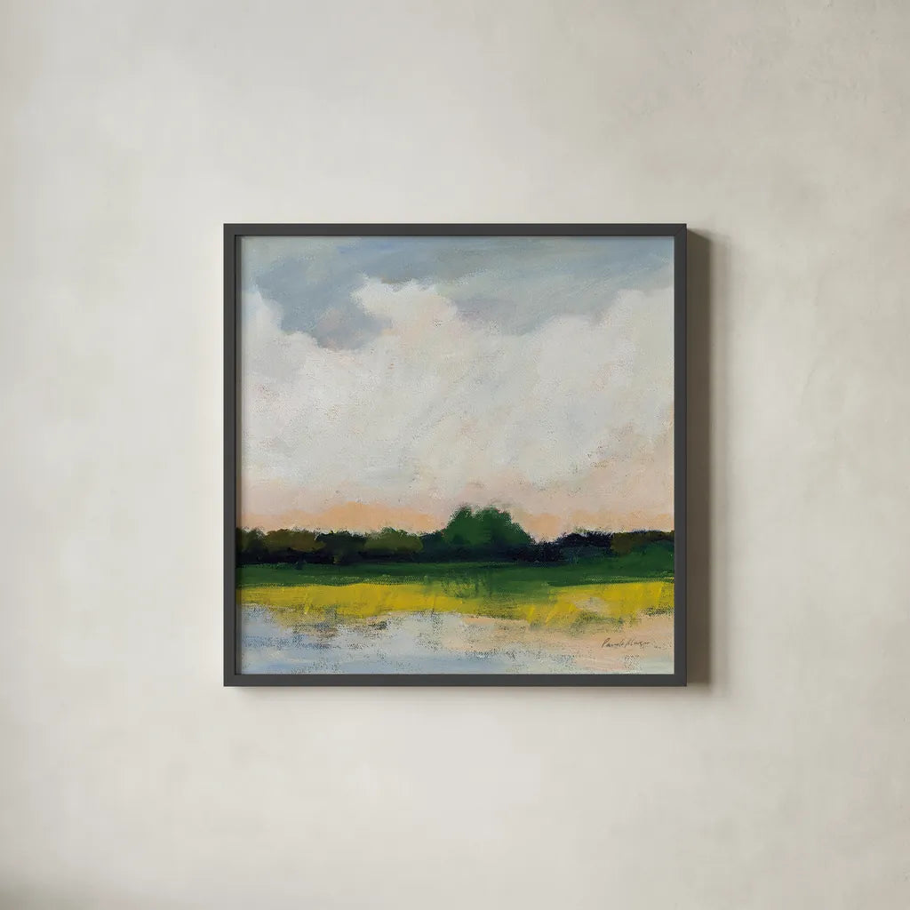 July Morning by Pamela Munger. Shown in a sleek black glass frame for a contemporary gallery look. Available as an archival giclee rolled canvas, fine art paper, or poster print. SKU 80784a.
