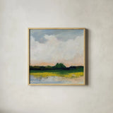 July Morning by Pamela Munger. Shown in a natural wood glass frame for a timeless modern aesthetic. Available as an archival giclee rolled canvas, fine art paper, or poster print. SKU 80784a.