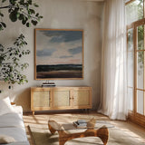 June Light by Pamela Munger. Shown in a natural wood frame in a cozy modern living room. Available as an archival giclee rolled canvas, fine art paper, or poster print. SKU 92550a.
