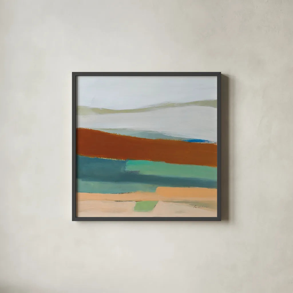 Laid Back by Pamela Munger. Shown in a sleek black glass frame for a contemporary gallery look. Available as an archival giclee rolled canvas, fine art paper, or poster print. SKU 73715a.