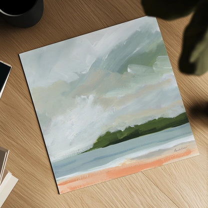 Lake Beach by Pamela Munger. Shown as a detailed flat fine art print, highlighting archival giclee quality. Available as an archival giclee rolled canvas, fine art paper, or poster print. SKU 79480a.