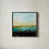 Landing by Pamela Munger. Shown in a sleek black glass frame for a contemporary gallery look. Available as an archival giclee rolled canvas, fine art paper, or poster print. SKU 80785a.