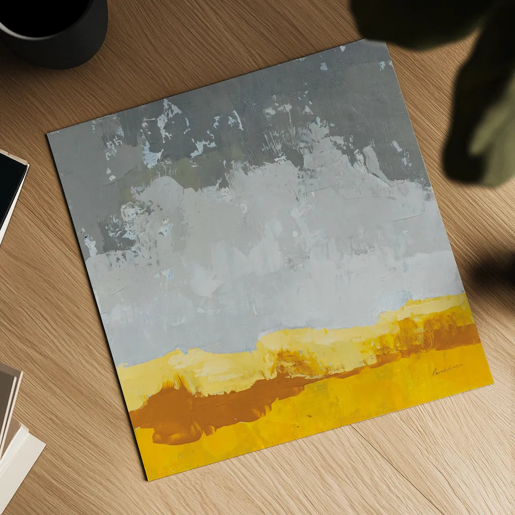 Landscape Yellow Grey by Pamela Munger. Shown as a detailed flat fine art print, highlighting archival giclee quality. Available as an archival giclee rolled canvas, fine art paper, or poster print. SKU 70539a.