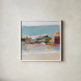 Moab by Pamela Munger. Shown in a crisp white glass frame for a clean and minimalist style. Available as an archival giclee rolled canvas, fine art paper, or poster print. SKU 74328a.