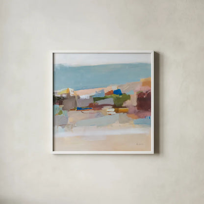 Moab by Pamela Munger. Shown in a crisp white glass frame for a clean and minimalist style. Available as an archival giclee rolled canvas, fine art paper, or poster print. SKU 74328a.