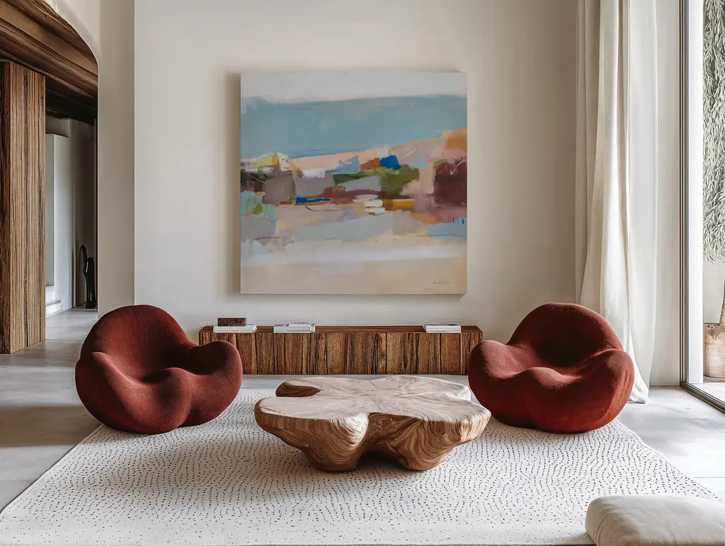 Moab by Pamela Munger. Shown as extra-large giant wall art in a modern living room. Available as an archival giclee rolled canvas, fine art paper, or poster print. SKU 74328a.