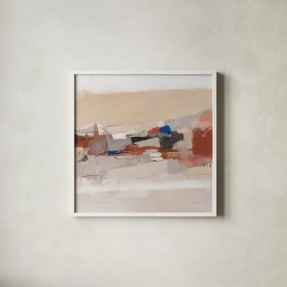 Moab Neutral by Pamela Munger. Shown in a crisp white glass frame for a clean and minimalist style. Available as an archival giclee rolled canvas, fine art paper, or poster print. SKU 77888a.