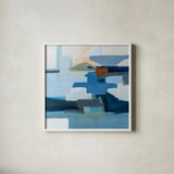 Monterey by Pamela Munger. Shown in a crisp white glass frame for a clean and minimalist style. Available as an archival giclee rolled canvas, fine art paper, or poster print. SKU 81181a.