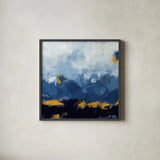 Mountain Gold by Pamela Munger. Shown in a sleek black glass frame for a contemporary gallery look. Available as an archival giclee rolled canvas, fine art paper, or poster print. SKU 70224a.