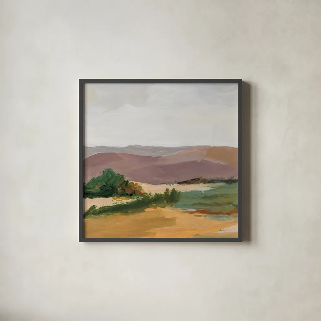 Nature Walk II by Pamela Munger. Shown in a sleek black glass frame for a contemporary gallery look. Available as an archival giclee rolled canvas, fine art paper, or poster print. SKU 80600a.