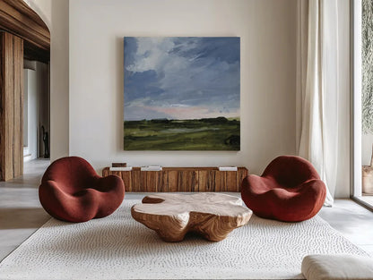 Nature is Never Spent by Pamela Munger. Shown as extra-large giant wall art in a modern living room. Available as an archival giclee rolled canvas, fine art paper, or poster print. SKU 90193a.