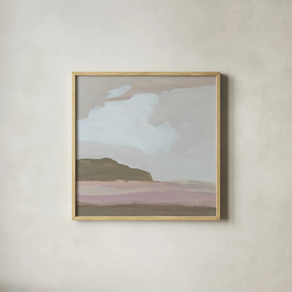 Neo Landscape by Pamela Munger. Shown in a natural wood glass frame for a timeless modern aesthetic. Available as an archival giclee rolled canvas, fine art paper, or poster print. SKU 73258a.