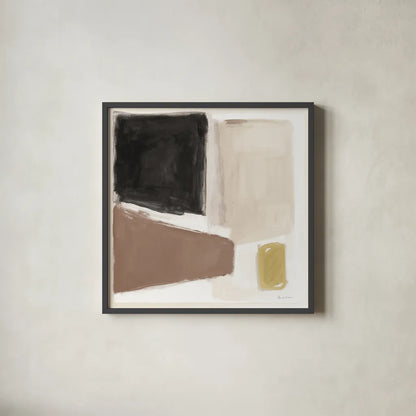 Neutral and Brew by Pamela Munger. Shown in a sleek black glass frame for a contemporary gallery look. Available as an archival giclee rolled canvas, fine art paper, or poster print. SKU 90637a.