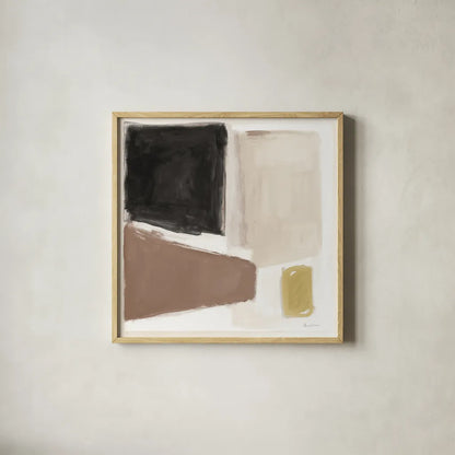 Neutral and Brew by Pamela Munger. Shown in a natural wood glass frame for a timeless modern aesthetic. Available as an archival giclee rolled canvas, fine art paper, or poster print. SKU 90637a.