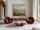 November Layers by Pamela Munger. Shown as extra-large giant wall art in a modern living room. Available as an archival giclee rolled canvas, fine art paper, or poster print. SKU 82846a.