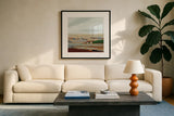 November Layers II by Pamela Munger. Displayed in a glass frame with matte in a clean modern living room. Available as an archival giclee rolled canvas, fine art paper, or poster print. SKU 95369a.