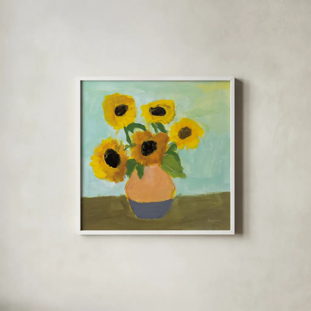 Ode to VG by Pamela Munger. Shown in a crisp white glass frame for a clean and minimalist style. Available as an archival giclee rolled canvas, fine art paper, or poster print. SKU 82844a.