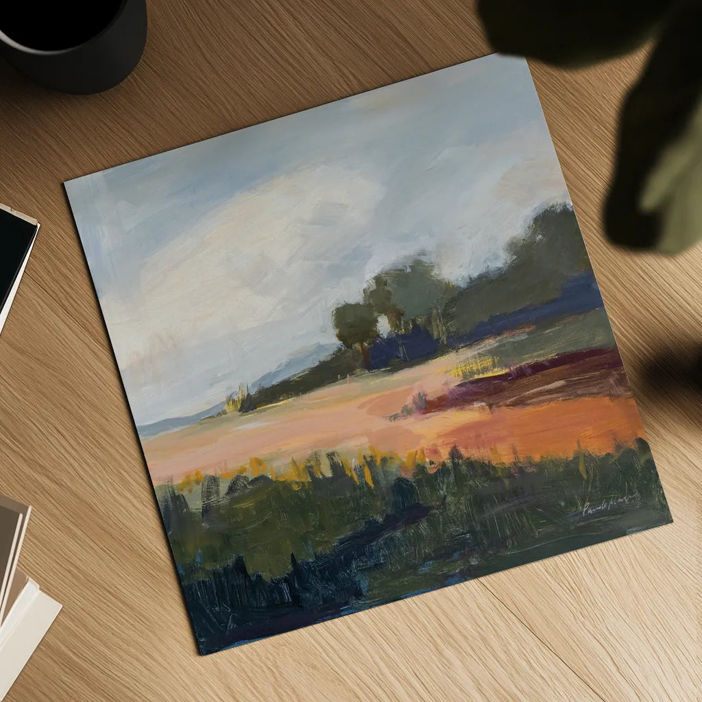 Off Woodgate Road by Pamela Munger. Shown as a detailed flat fine art print, highlighting archival giclee quality. Available as an archival giclee rolled canvas, fine art paper, or poster print. SKU 73716a.