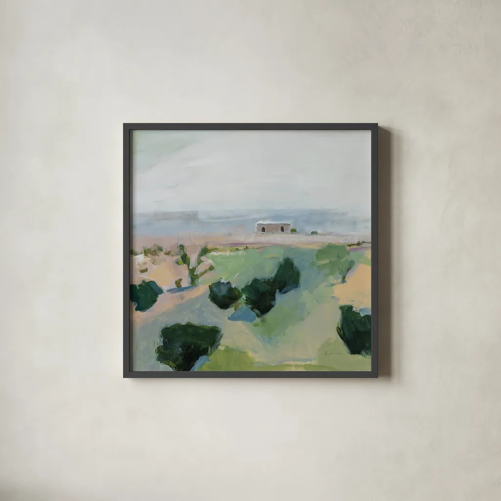 On the Way to Joshua Tree by Pamela Munger. Shown in a sleek black glass frame for a contemporary gallery look. Available as an archival giclee rolled canvas, fine art paper, or poster print. SKU 79975a.