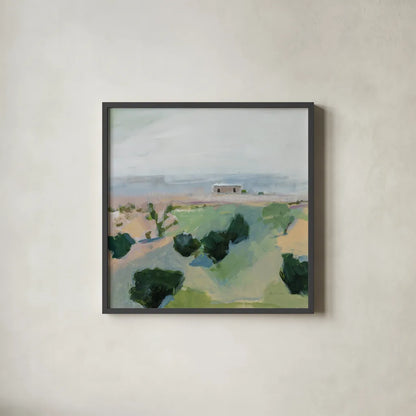 On the Way to Joshua Tree by Pamela Munger. Shown in a sleek black glass frame for a contemporary gallery look. Available as an archival giclee rolled canvas, fine art paper, or poster print. SKU 79975a.