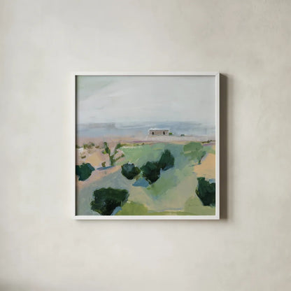 On the Way to Joshua Tree by Pamela Munger. Shown in a crisp white glass frame for a clean and minimalist style. Available as an archival giclee rolled canvas, fine art paper, or poster print. SKU 79975a.