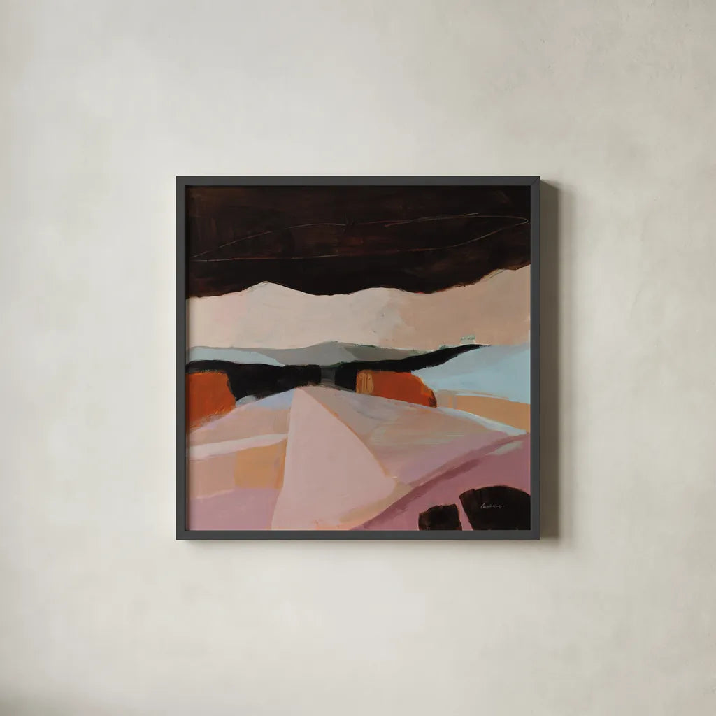 Outside Town by Pamela Munger. Shown in a sleek black glass frame for a contemporary gallery look. Available as an archival giclee rolled canvas, fine art paper, or poster print. SKU 88646a.