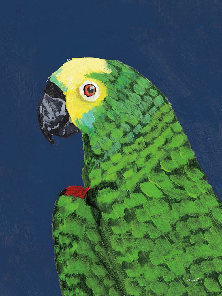 Parrot Head Navy by Pamela Munger