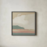 Pastel Landscape by Pamela Munger. Shown in a sleek black glass frame for a contemporary gallery look. Available as an archival giclee rolled canvas, fine art paper, or poster print. SKU 88116a.