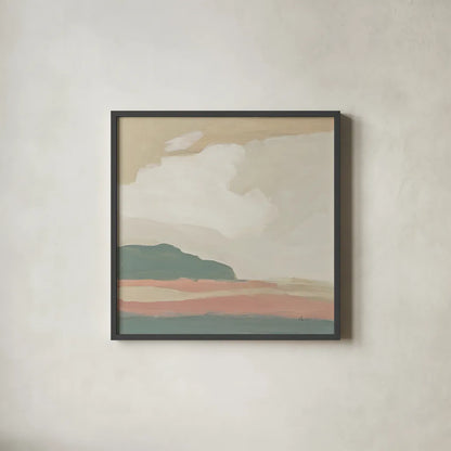 Pastel Landscape by Pamela Munger. Shown in a sleek black glass frame for a contemporary gallery look. Available as an archival giclee rolled canvas, fine art paper, or poster print. SKU 88116a.