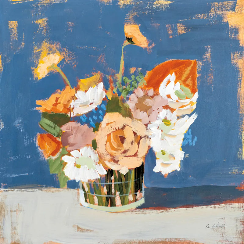 Peach and White Bouquet by Pamela Munger. SKU 70682a. Archival Giclee Fine art print for wall decor.