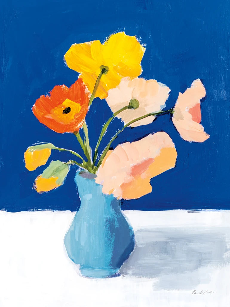 Poppies on Blue by Pamela Munger