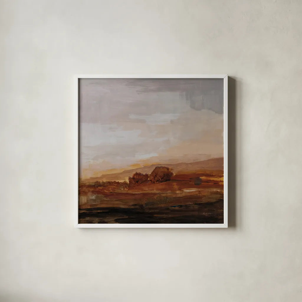 Redlands by Pamela Munger. Shown in a crisp white glass frame for a clean and minimalist style. Available as an archival giclee rolled canvas, fine art paper, or poster print. SKU 96581a.