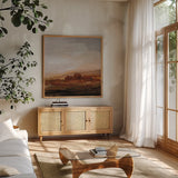Redlands by Pamela Munger. Shown in a natural wood frame in a cozy modern living room. Available as an archival giclee rolled canvas, fine art paper, or poster print. SKU 96581a.