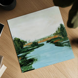 River Flowing Through by Pamela Munger. Shown as a detailed flat fine art print, highlighting archival giclee quality. Available as an archival giclee rolled canvas, fine art paper, or poster print. SKU 70225a.