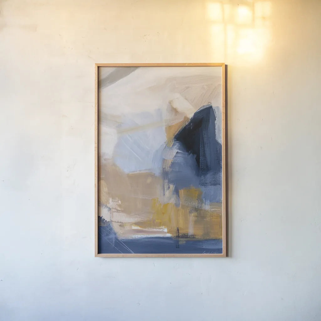 Riverbank Crop by Pamela Munger. shown as a paper print in a natural frame. Available as a archival giclee rolled canvas, fine art paper, or poster print. SKU 74473h.