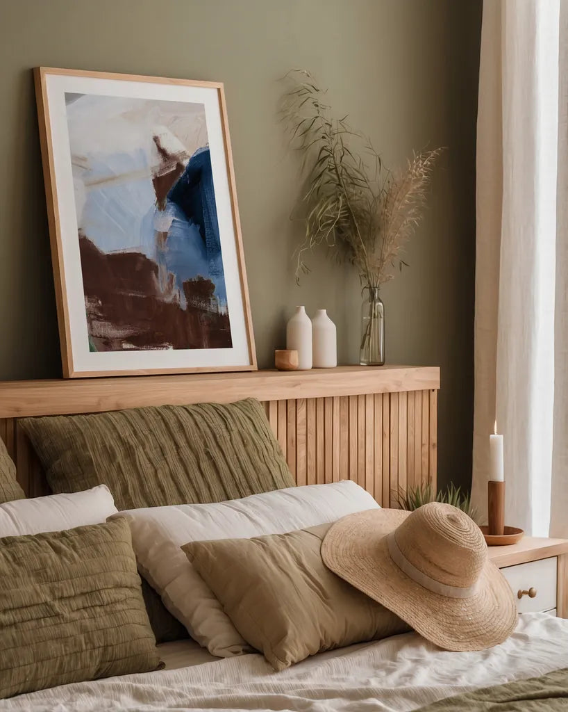 Riverbank Dark Crop by Pamela Munger. shown as a paper print in a natural frame. Available as a archival giclee rolled canvas, fine art paper, or poster print. SKU 81731h.