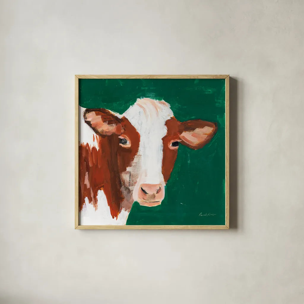 Rusty by Pamela Munger. Shown in a natural wood glass frame for a timeless modern aesthetic. Available as an archival giclee rolled canvas, fine art paper, or poster print. SKU 74776a.