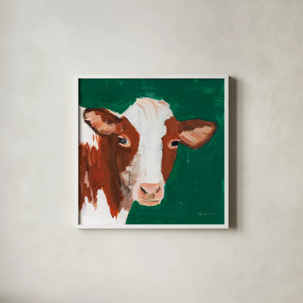 Rusty by Pamela Munger. Shown in a crisp white glass frame for a clean and minimalist style. Available as an archival giclee rolled canvas, fine art paper, or poster print. SKU 74776a.