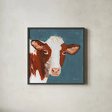 Rusty Blue by Pamela Munger. Shown in a sleek black glass frame for a contemporary gallery look. Available as an archival giclee rolled canvas, fine art paper, or poster print. SKU 76390a.