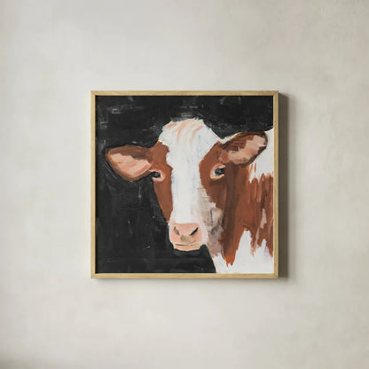 Rusty Flipped on Black by Pamela Munger. Shown in a natural wood glass frame for a timeless modern aesthetic. Available as an archival giclee rolled canvas, fine art paper, or poster print. SKU 80751a.