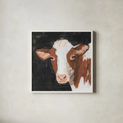 Rusty Flipped on Black by Pamela Munger. Shown in a crisp white glass frame for a clean and minimalist style. Available as an archival giclee rolled canvas, fine art paper, or poster print. SKU 80751a.