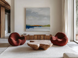 Save the Day by Pamela Munger. Shown as extra-large giant wall art in a modern living room. Available as an archival giclee rolled canvas, fine art paper, or poster print. SKU 79481a.