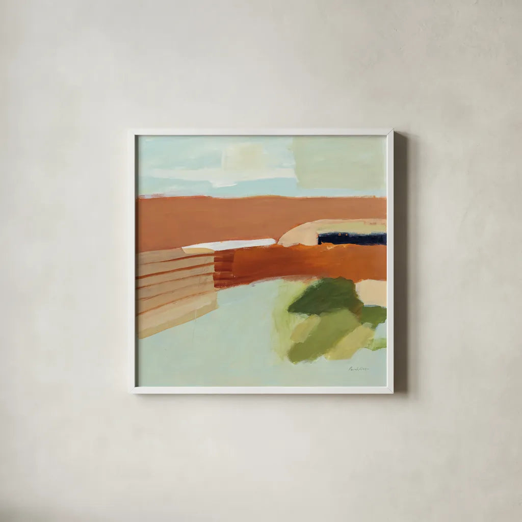 Secrets in the Desert by Pamela Munger. Shown in a crisp white glass frame for a clean and minimalist style. Available as an archival giclee rolled canvas, fine art paper, or poster print. SKU 79976a.