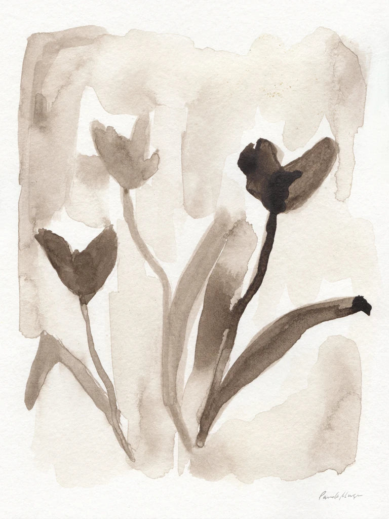 Sepia Florals I by Pamela Munger