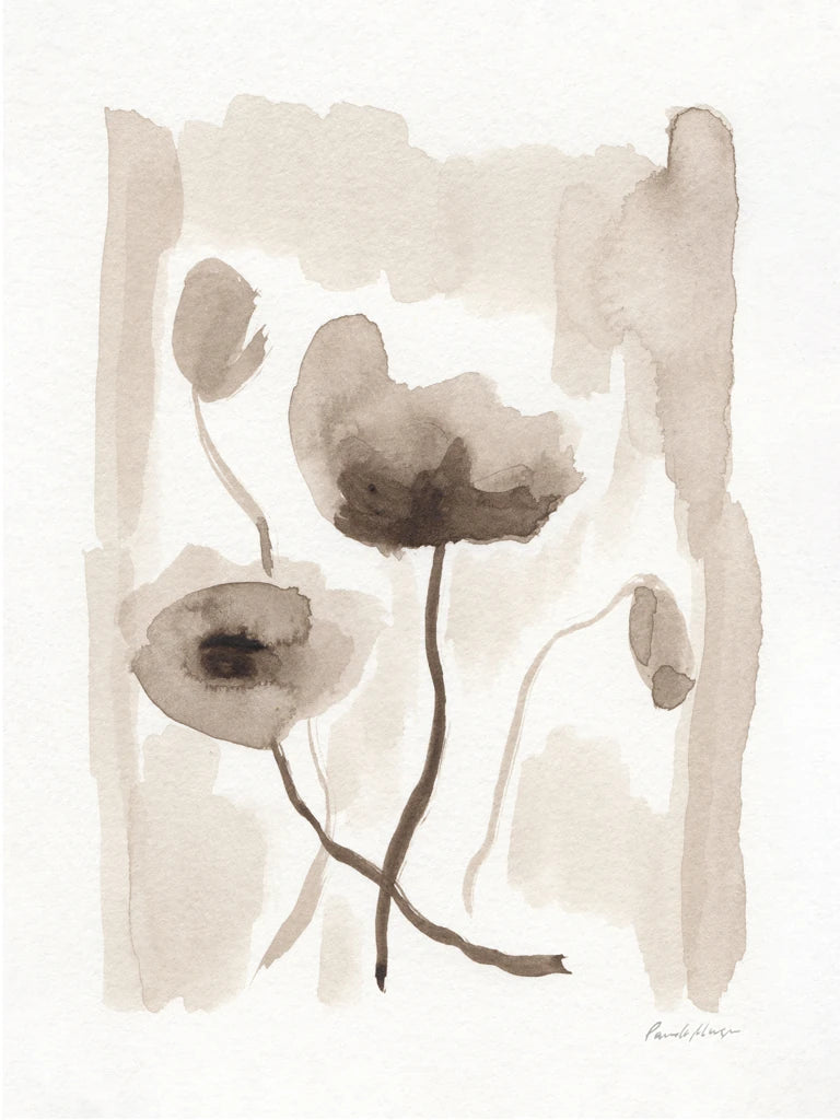 Sepia Florals II v2 by Pamela Munger
