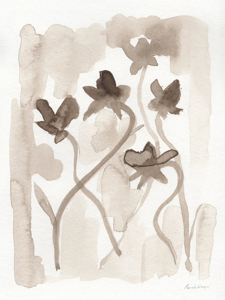 Sepia Florals III by Pamela Munger
